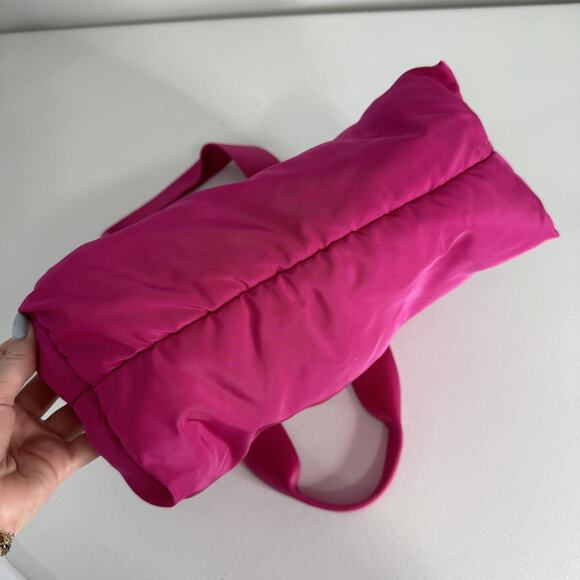 COS Padded Shopper Bag Womens One Size Pink Quilted Puffy Shoulder Small Purse - Picture 5 of 16
